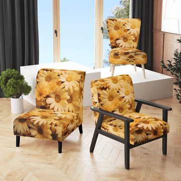 Daisies Golden Daisies - Traditional Accent Side Chair